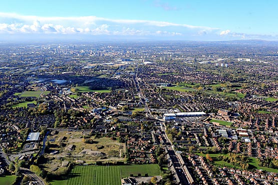 Droylsden Tameside Aerial View